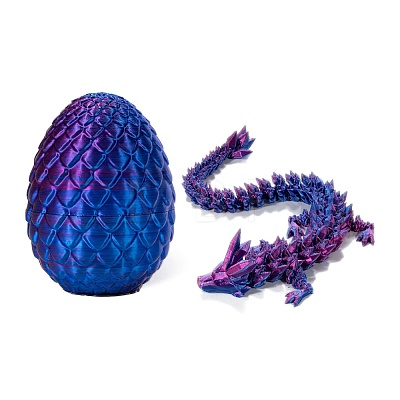 Plastic 3D Printed Dragon & Egg Toy PW-WG30322-03-1