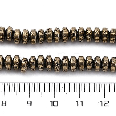 Electroplated Natural Lava Rock Beads Strands G-A256-E01-01A-1