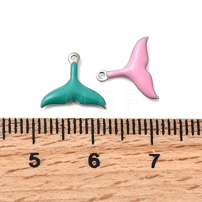 304 Stainless Steel Enamel Charms STAS-Q363-14A-P-1