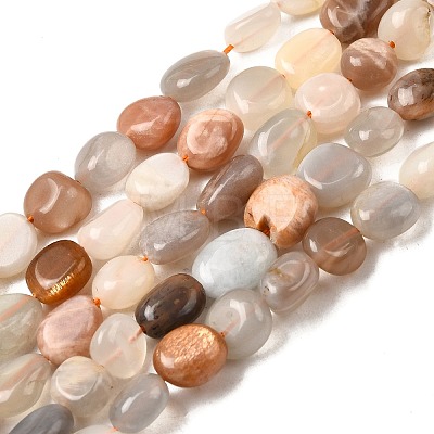 Natural Multi-Moonstone Beads Strands X-G-F547-06-B-1