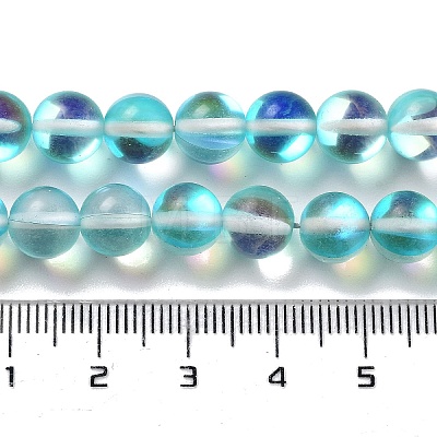 Synthetic Moonstone Beads Strands G-P528-J02-17-1