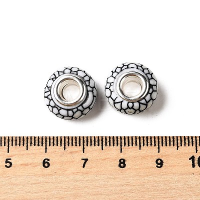 Opaque Resin European Beads RESI-C055-01B-1