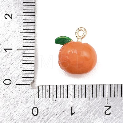 Fruit Alloy Enamel Charms ENAM-P264-02A-G-1