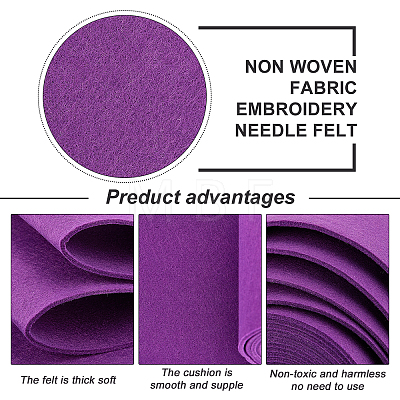 Non Woven Fabric Embroidery Needle Felt for DIY Crafts DIY-WH0156-92U-1