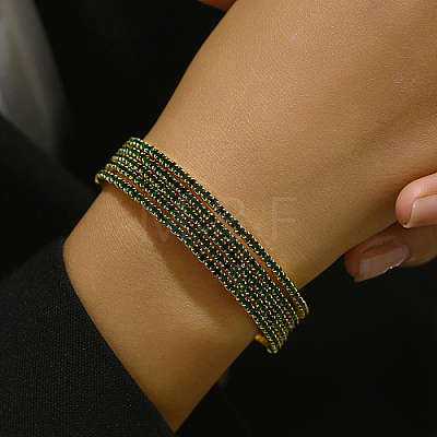 Real 18K Gold Plated Brass Multi Layer Wrap Bracelets RM1445-7-1