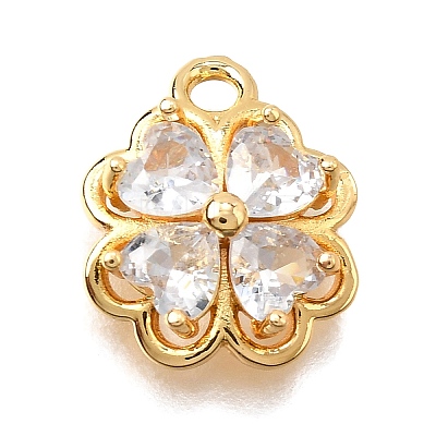 Brass Micro Pave Cubic Zirconia Pendants LS-KK-D385-01G-01-1