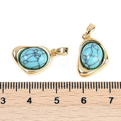 Synthetic Turquoise Pendants KK-U043-52G-03-1