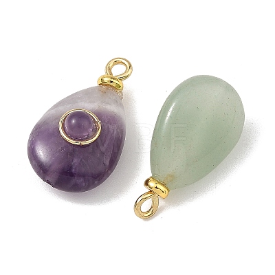 Natural Mixed Stone Pendants PALLOY-JF05973-1