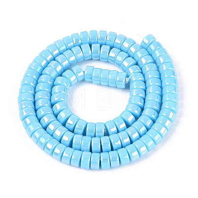 AB Color Plated Opaque Glass Beads Strands LS-GLAA-T026-3x6mm-P06-1