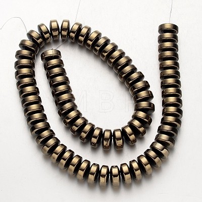 Electroplate Non-magnetic Synthetic Hematite Beads Strands G-F300-16-06-1