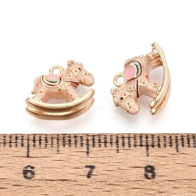 Brass Enamel Pendants KK-T081-16D-G-1