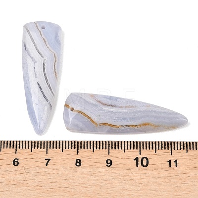 Natural Blue Lace Agate Pendants G-K381-23A-1