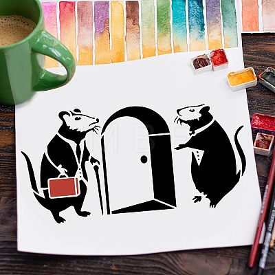Plastic Reusable Drawing Painting Stencils Templates DIY-WH0202-317-1