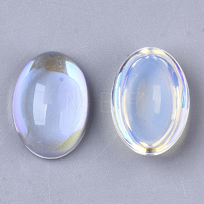 Transparent Glass Cabochons X-EGLA-N004-02B-01-1