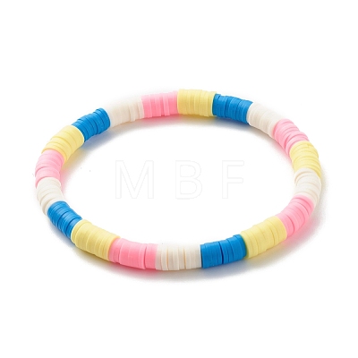 Handmade Polymer Clay Heishi Beads Stretch Bracelets Set BJEW-JB07445-1