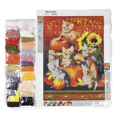 Halloween DIY Diamond Painting Kit AJEW-C037-02G-1