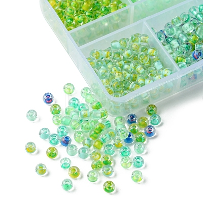 Transparent 45G 6 Colors 6/0 Glass Round Seed Beads SEED-FS0001-30-1