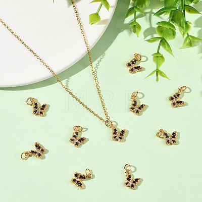 SHEGRACE Brass Micro Pave Cubic Zirconia Charms XGRQ5K654-628G-H-1
