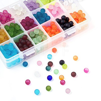 Kissitty Transparent Glass Beads Strands GLAA-KS0001-8mm-01-1