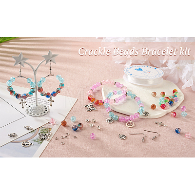 DIY Beaded Dangle Earring Pendant Decoration Making Kit DIY-TA0008-02-1