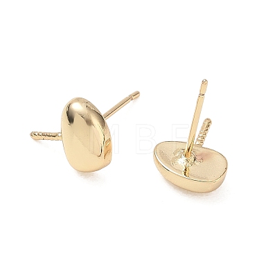 Brass Stud Earring Findings KK-CBABAE6-03LG-1