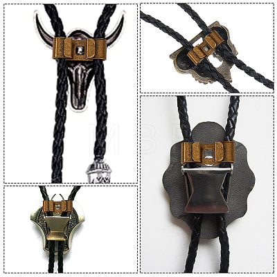 30Pcs Iron Bolo Tie Slides Clasp Accessories IFIN-CA0001-61-1