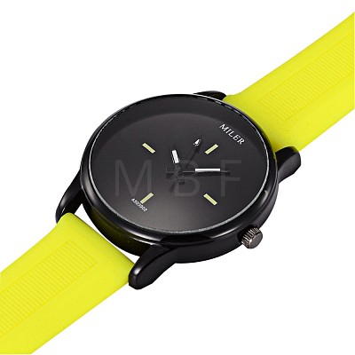 Fashionable Women's Alloy Silicone Quartz Wristwatches WACH-L025-02A-1