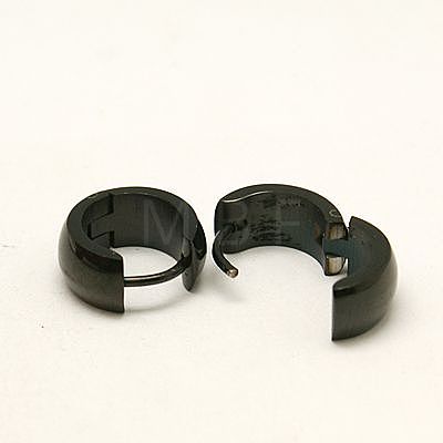 Personalized Unisex 304 Stainless Steel Huggie Hoop Earrings EJEW-G121-47-3-1