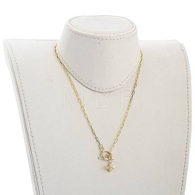 Brass Pendant Necklaces X-NJEW-JN03060-1