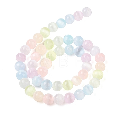 Macaron Color Natural Selenite Beads Strands G-C142-01B-10-1