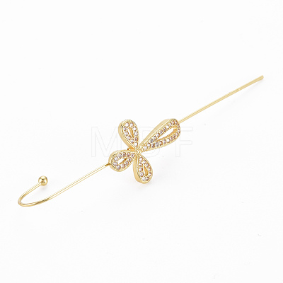 Bowknot Stud Earring EJEW-N099-016-NF-1