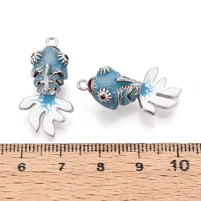 Brass Enamel Pendants KK-T071-27P-04-1