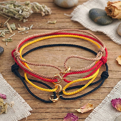 4Pcs Braided Nylon Cord Adjustable Bracelets BH8898-5-1