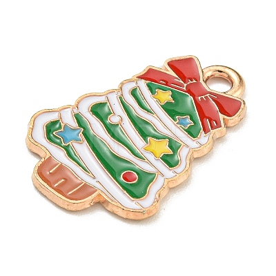 Christmas Theme Alloy Enamel Pendants ENAM-I060-01C-1