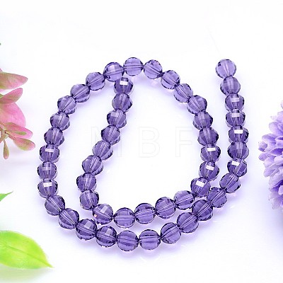 Faceted Round Imitation Austrian Crystal Bead Strands G-M182-6mm-26A-1