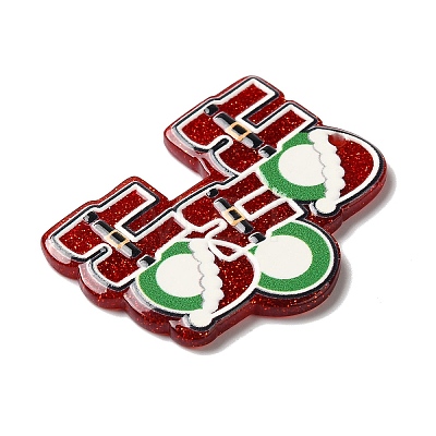 Printed Christmas Theme Acrylic Pendants OACR-L018-07A-1