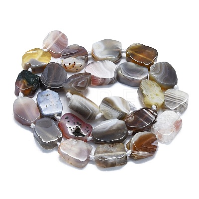 Natural Botswana Agate Beads Strands G-K245-L03-01-1