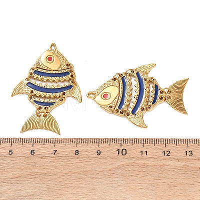 304 Stainless Steel Enamel Big Pendants STAS-Z193-09G-1