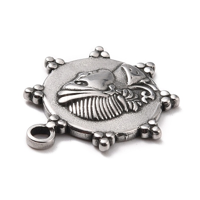 304 Stainless Steel Charms STAS-B024-72P-1