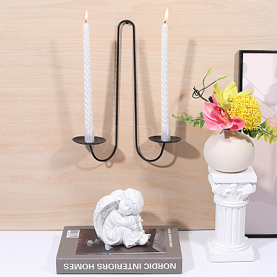 Iron Candle Holders AJEW-WH0410-249-1