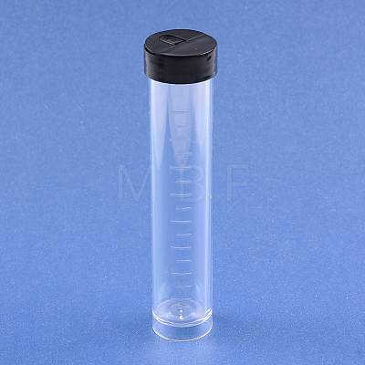 Clear Plastic Tube With A Black Lid C045Y-1