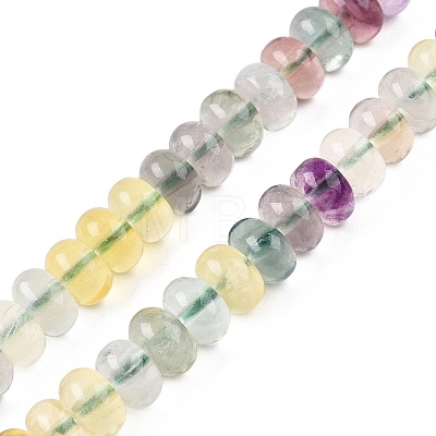 Natural Colorful Fluorite Beads Strands G-T138-75-1