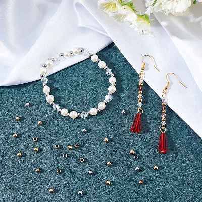 200Pcs 2 Colors PVD Vacuum Plating 304 Stainless Steel Spacer Beads STAS-SC0003-21-1