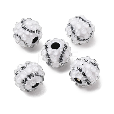 Sports Theme Opaque Acrylic European Beads RB-CBA95A4-04A-01-1