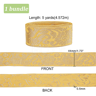   5 Yards Ethnic Style Embroidery Polyester Ribbon OCOR-PH0002-27-1