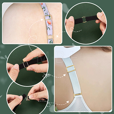 AHADERMAKER 480Pcs 24 Styles Alloy Underwear Strap Adjustment Buckles FIND-GA0003-35-1