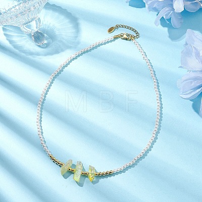 ABS Plastic Imitation Pearl Beaded Necklaces NJEW-JN04859-01-1