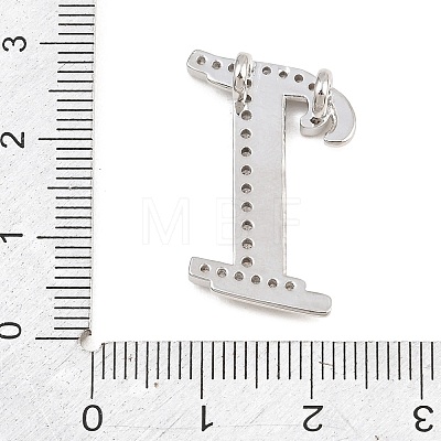 Brass Micro Pave Clear Cubic Zirconia Pendants CU-CBA8481-01P-I-1