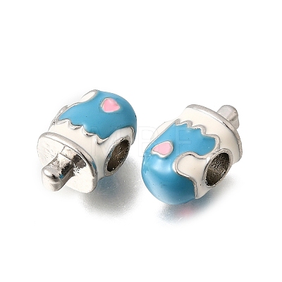 Alloy Enamel European Beads MPDL-F020-02P-1
