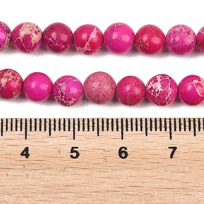 Natural Imperial Jasper Beads Strands G-I122-6mm-17-1